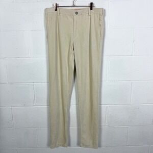 Redvanly Collins Pull-On Corduroy Trousers Pants SZ M Oat Stretch Golf Athletic